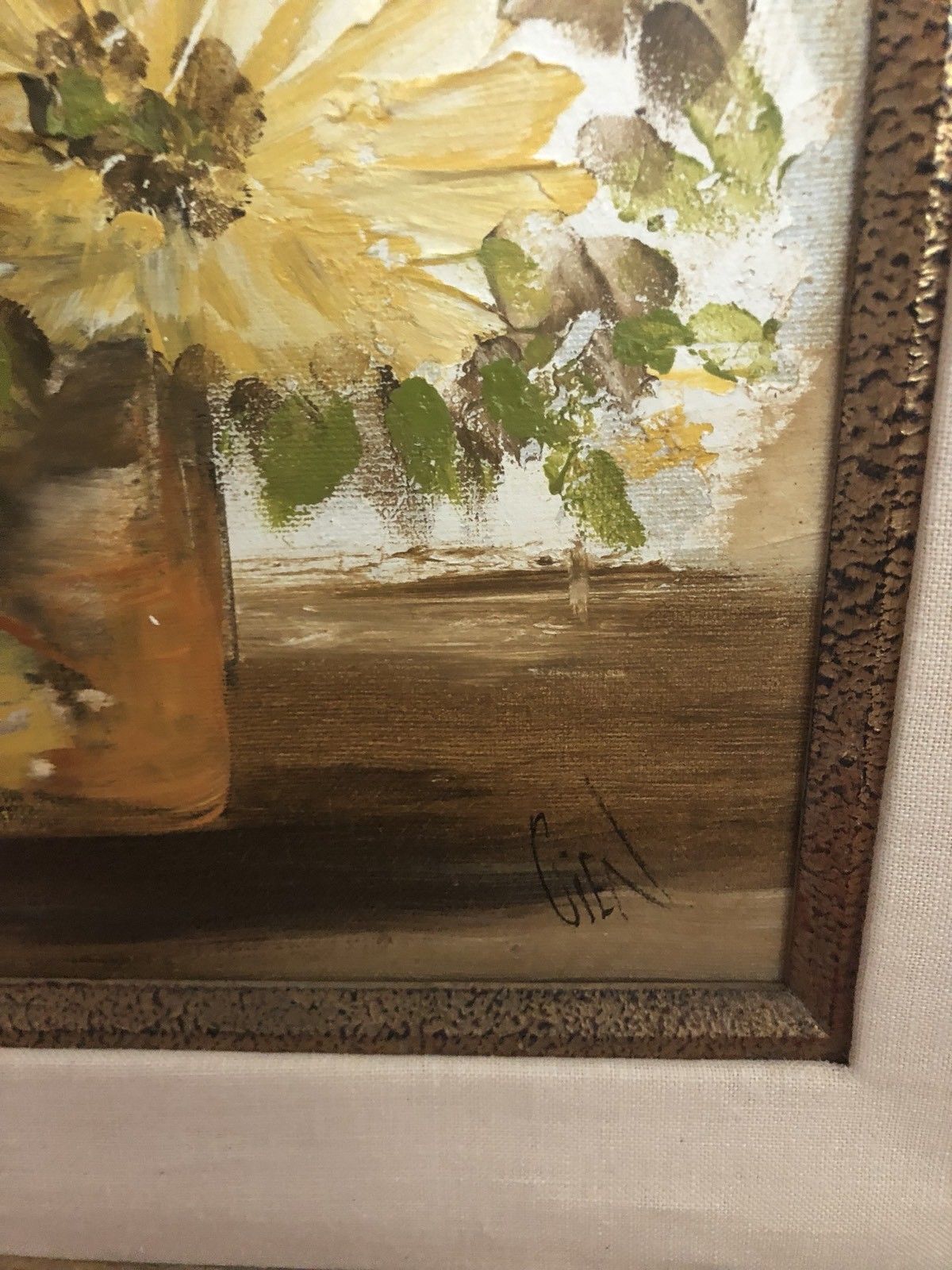 Vintage Etta Cien Benjamin Original Oil Two Paintings Floral Still Life