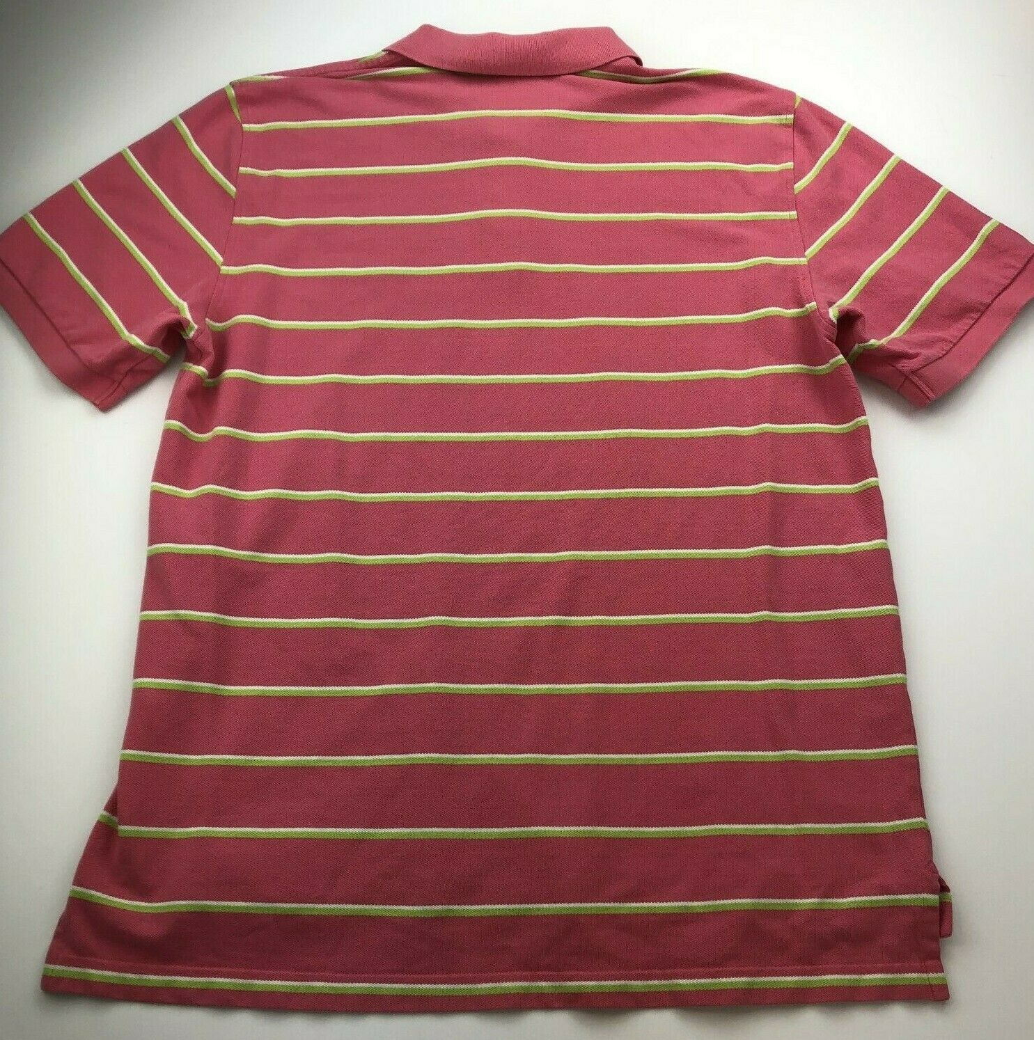 Brooks Brothers 346 Polo Shirt Mens XL Pink Striped Short Sleeve