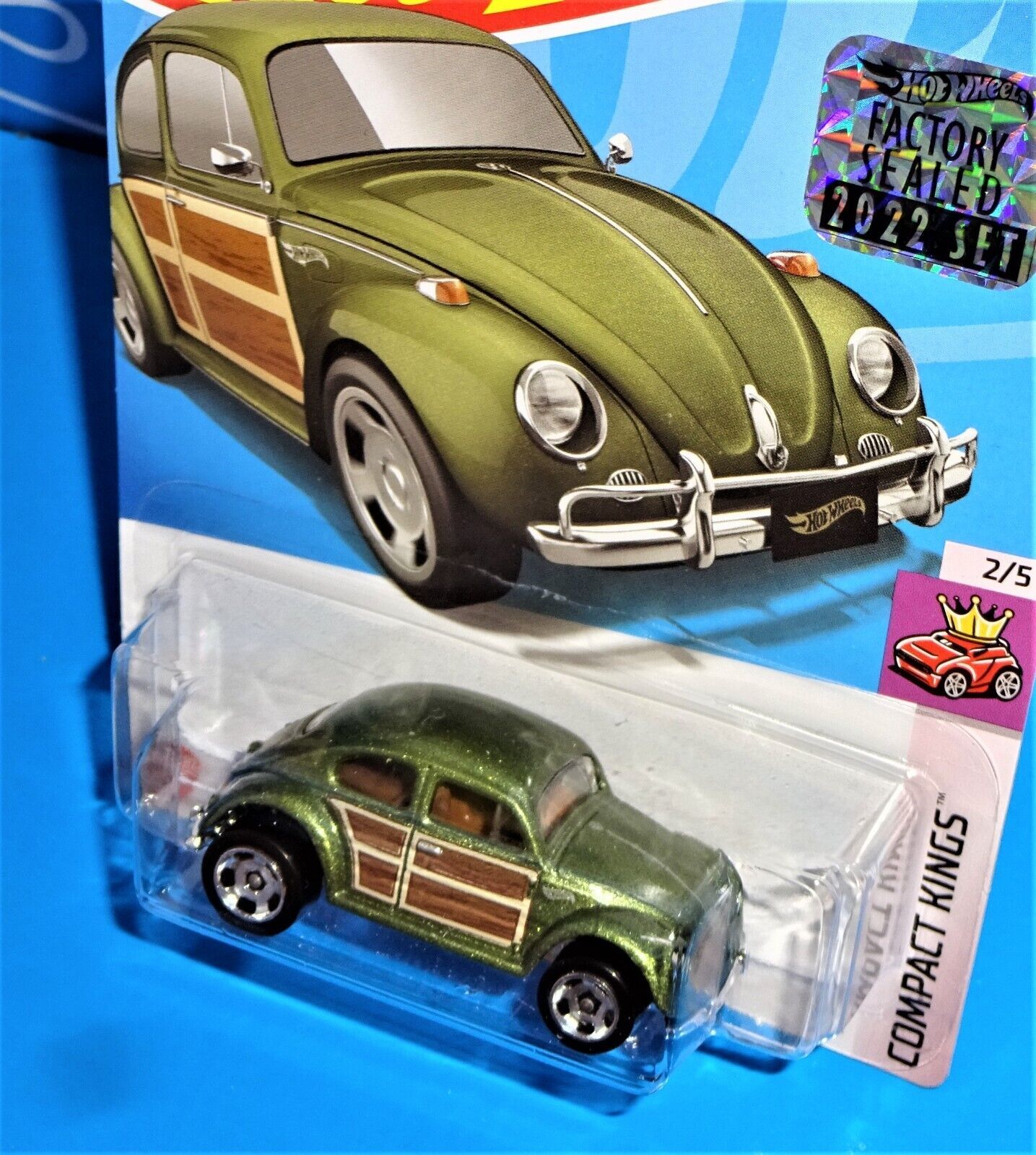 Hot Wheels Factory Set Compact Kings Volkswagen Beetle Green