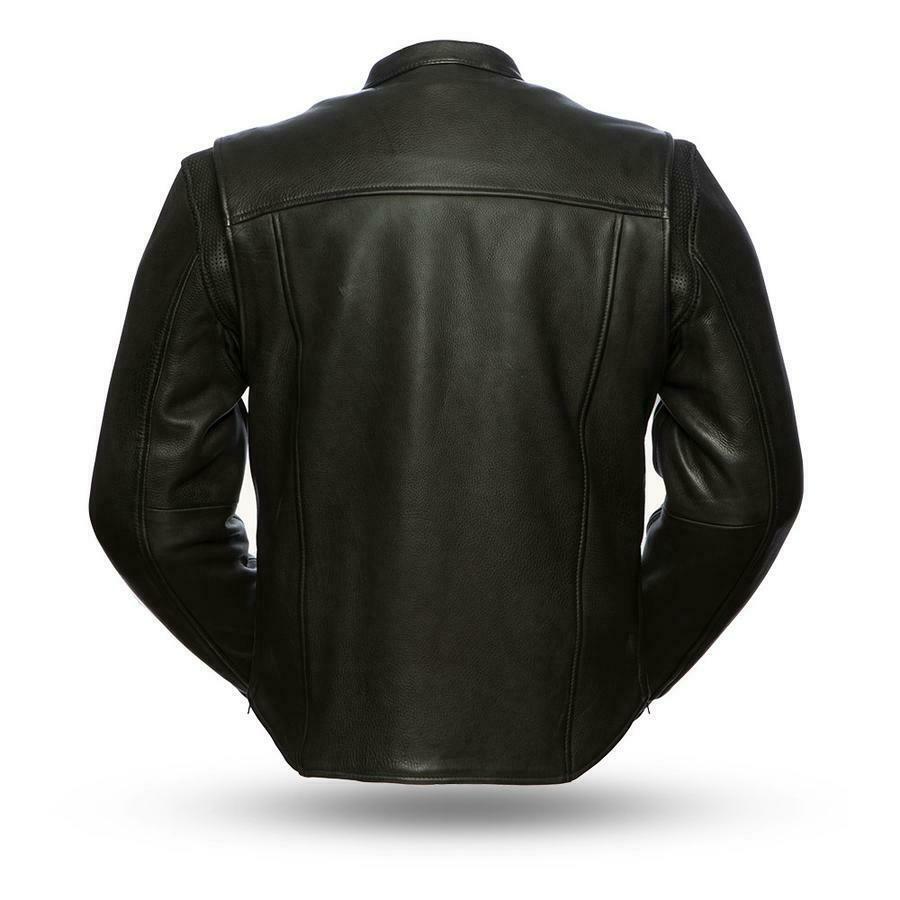 Men Biker Leather Revolt Mm Platinum Naked Cowhide Jacket Motorcycle Jackets