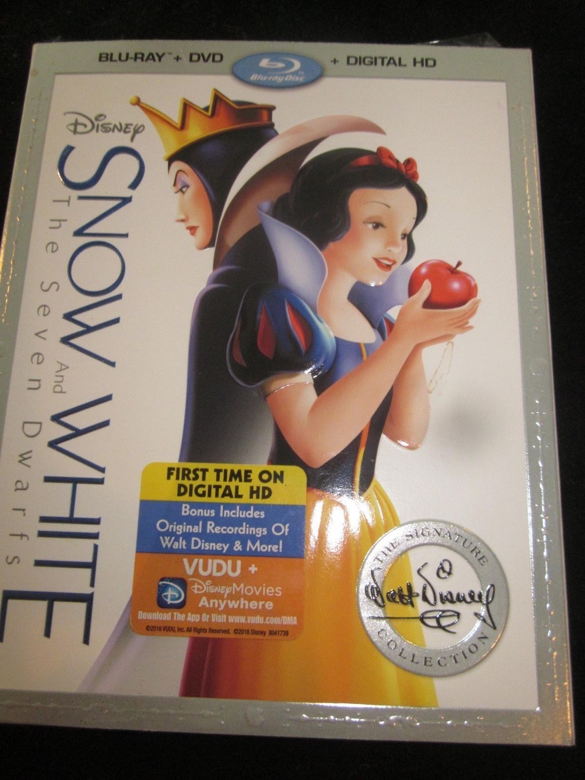 Wdw Disney Snow White And The Seven Dwarfs Blu Ray Dvd Disc No Digital