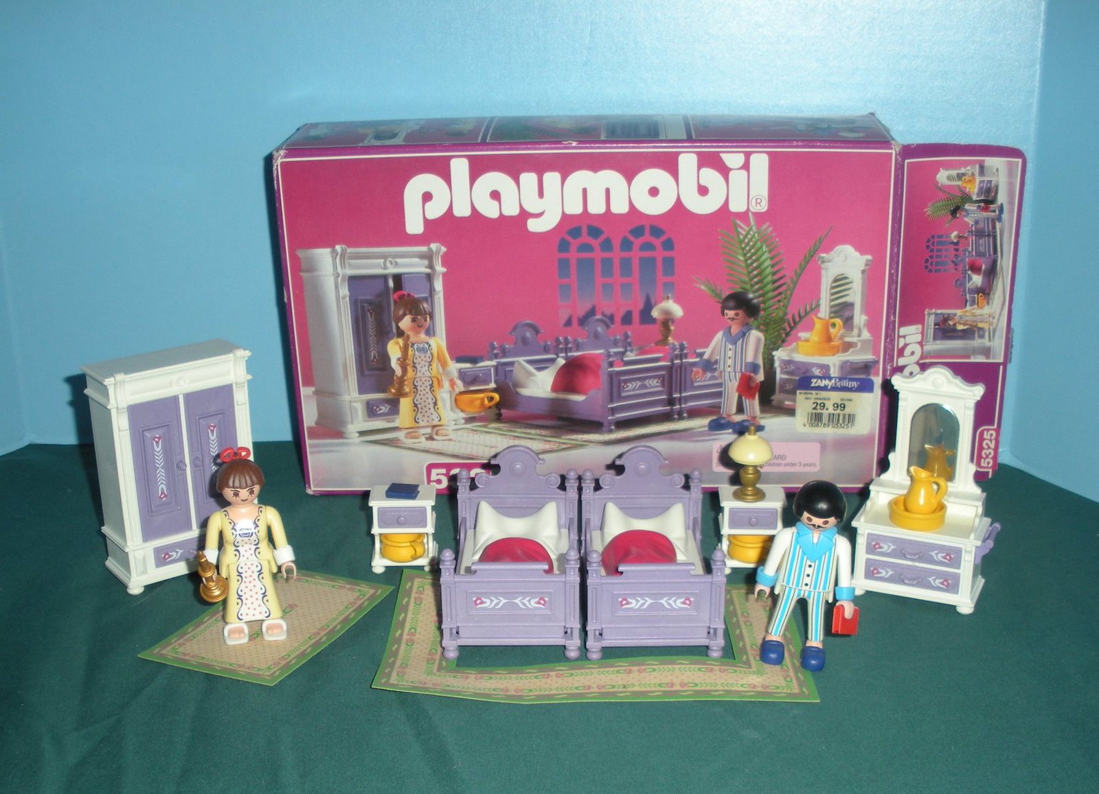 Vtg Playmobil Victorian Master Bedroom Set Comp W Box Nr Mint