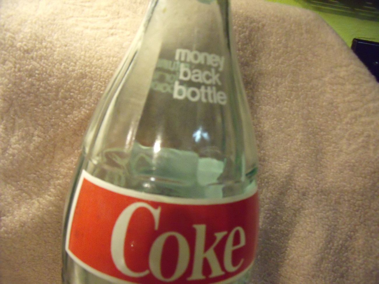 Coca Cola Oz Green Glass Return For Deposit Bottle With Twist Off