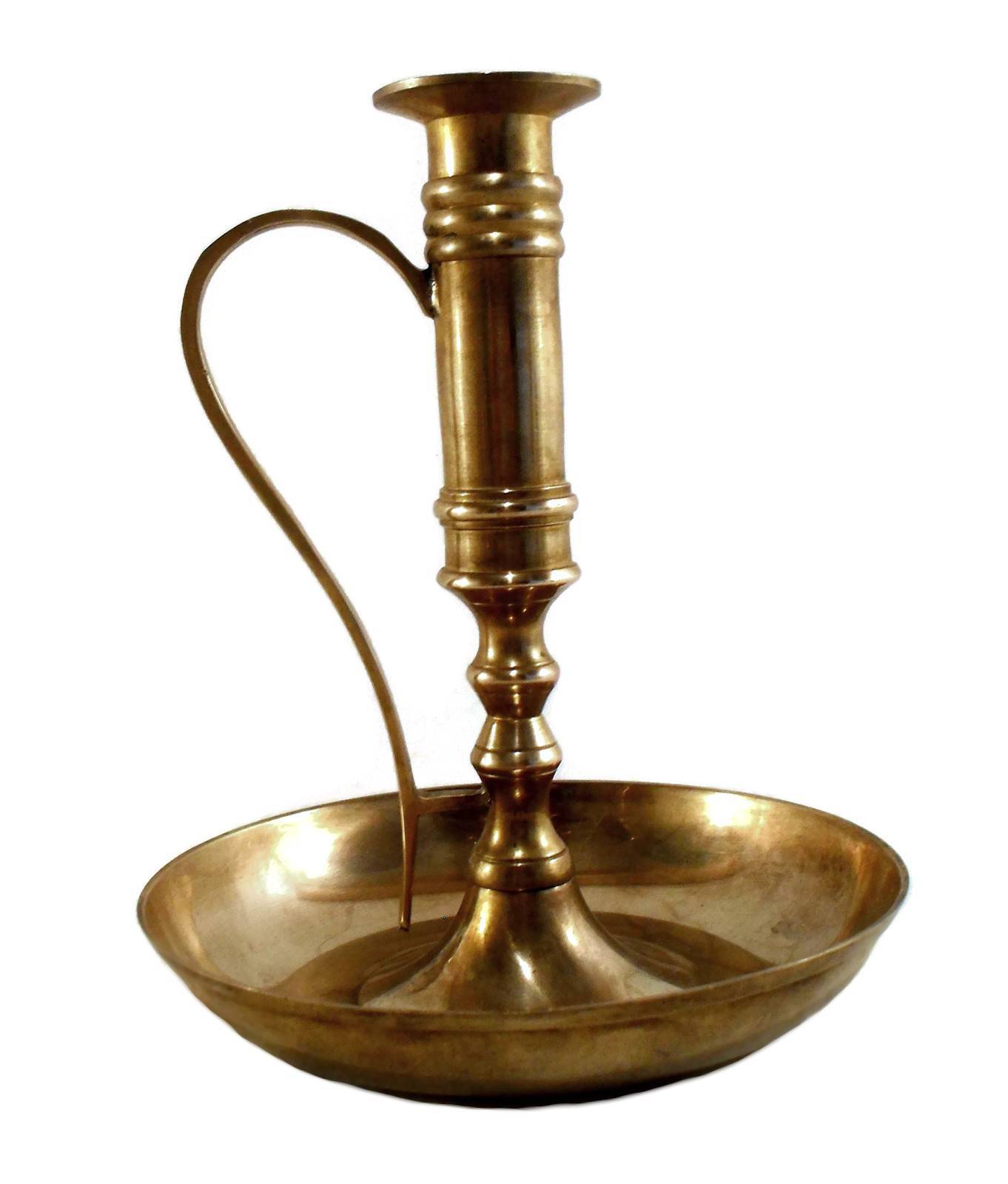 Vintage Brass Candle Holder With Drip Tray 1970s