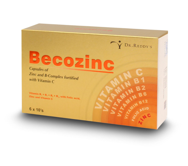 Becozinc 60 Capsules Zinc Vitamin B Complex With Vitamin C Supplement