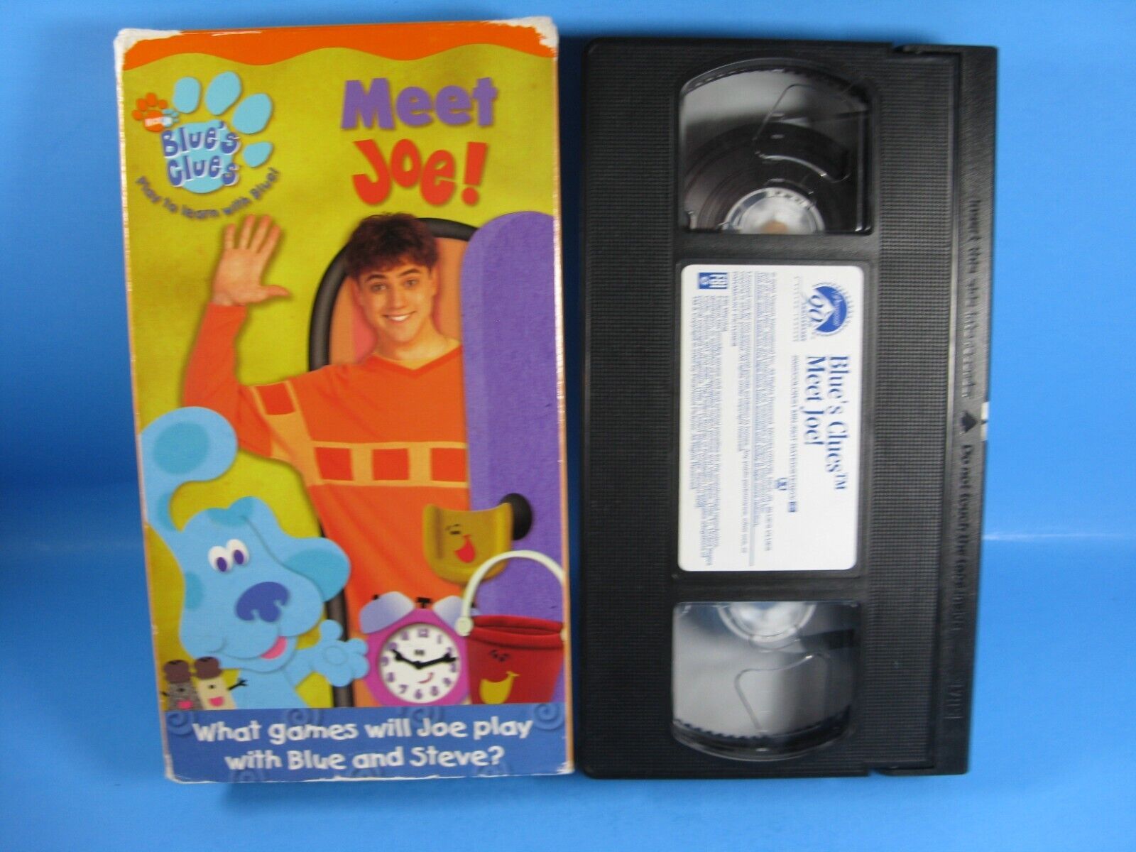 Nick Jr Blues Clues Meet Joe Vhs Rare Nickelodeon Learning Vhs Tapes