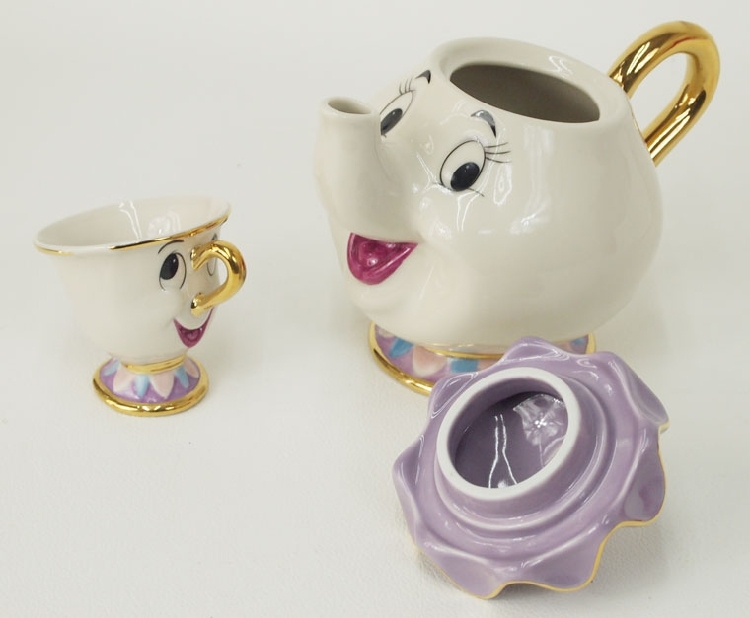 Beauty And The Beast Cartoon Teapot Mug Mrs Potts Chip Tea Pot And New