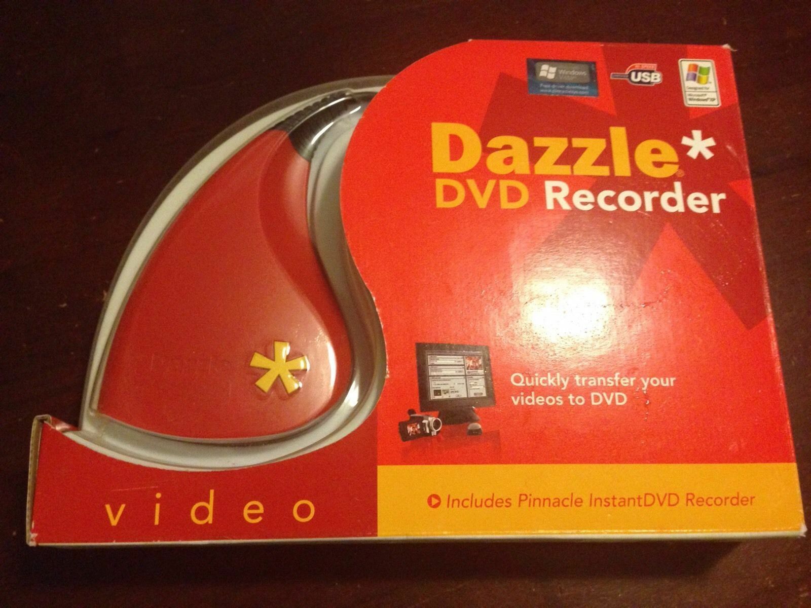 Pinnacle Boxed Dazzle DVC 100 USB S Video PC DVD Capture Recorder RED