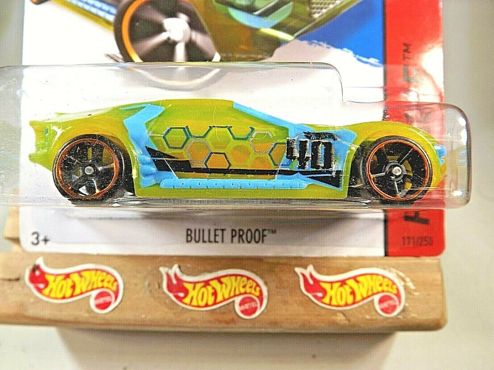 Hot Wheels HW Race X Raycers BULLET PROOF Trans Yellow W Black OH Sp Contemporary