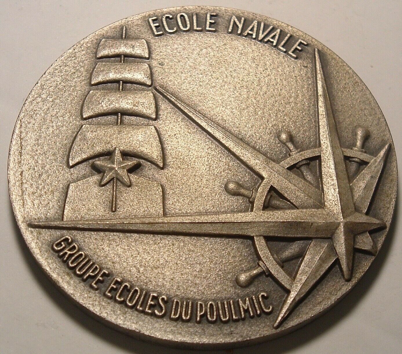 Silver Over Bronze Large Mm Medal Ecole Navale Groupe Ecoles Du