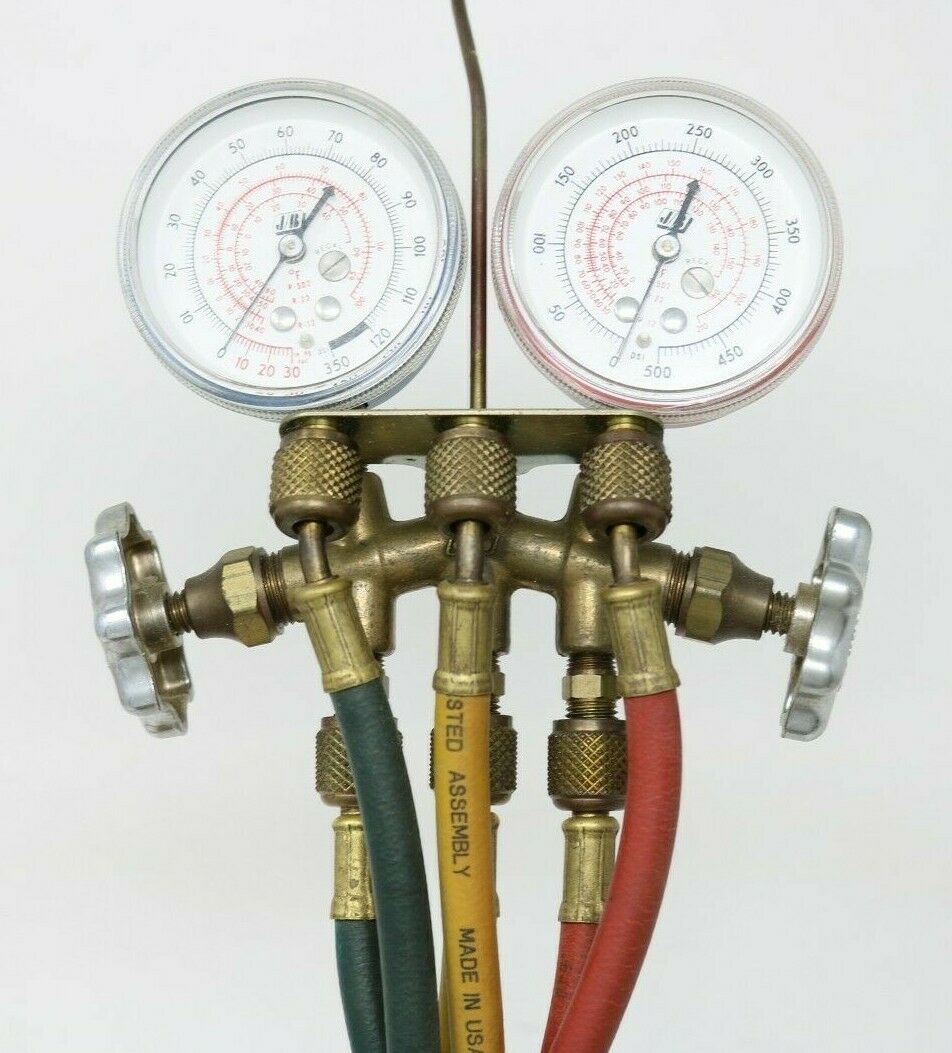 Jb Industries Valve Hvac Manifold Gauge With Hose Set Usa Gauges