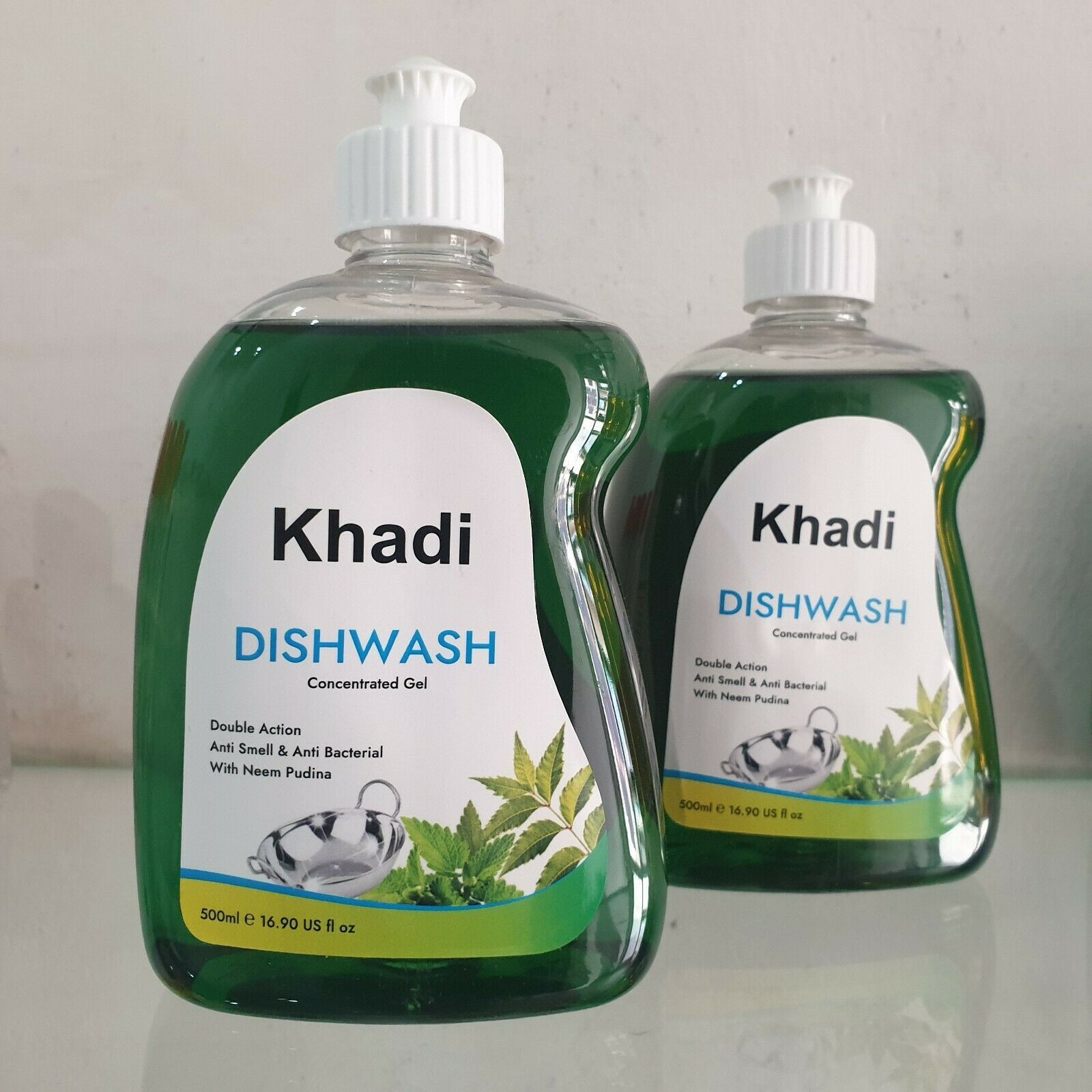 Khadi Dish Wash Concentrated Gel With Neem Pudina 500ml 16 90 US Fl