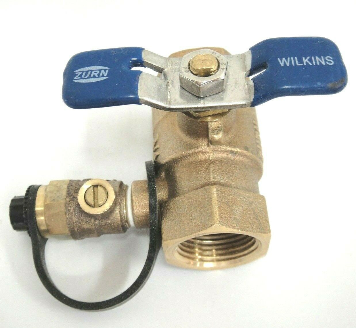 Zurn Wilkins Ball Valve With Test Cock 850T 3 4 400 PSI Non Potable