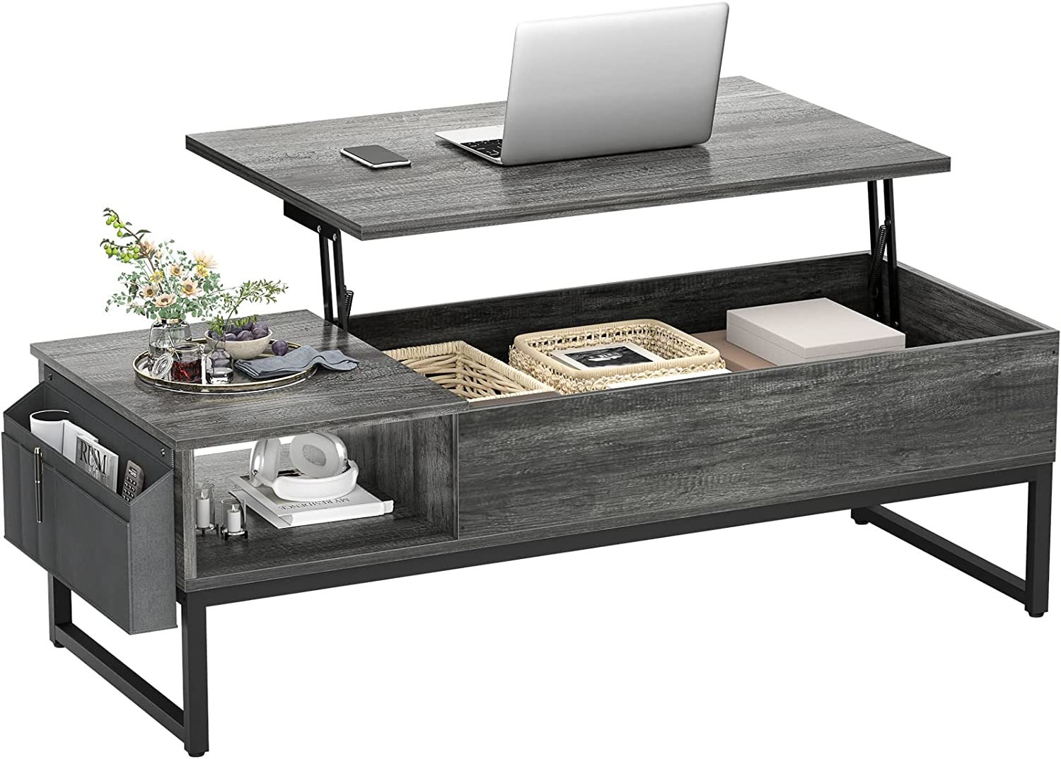 Aheaplus Lift Top Coffee Table With Storage Wood Lifting Top Central