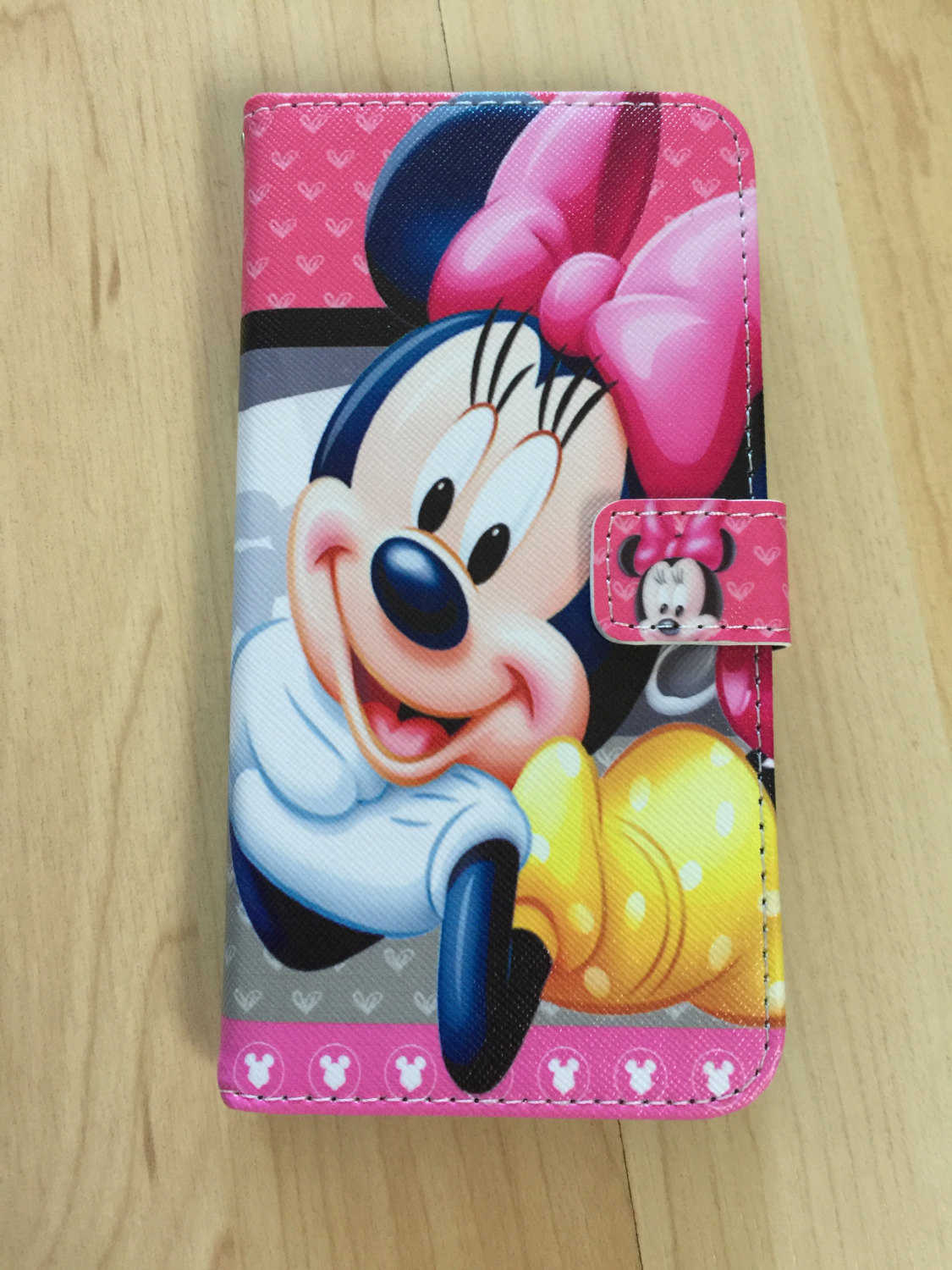 Disney Minnie Mouse Flip Stand PU Leather Case Wallet For IPhone 7