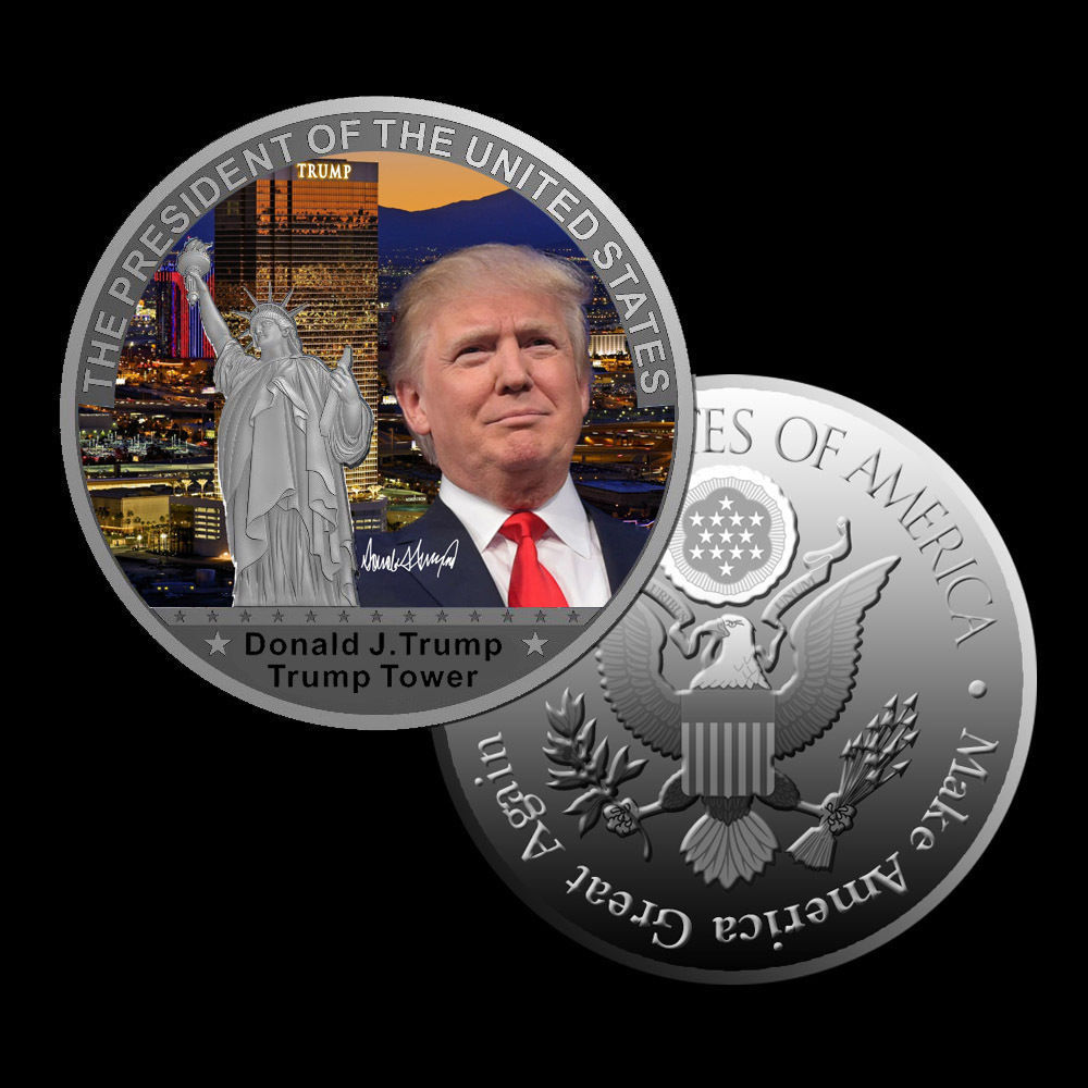 Th Us President Donald Trump Silver Commemorative Coin Gift