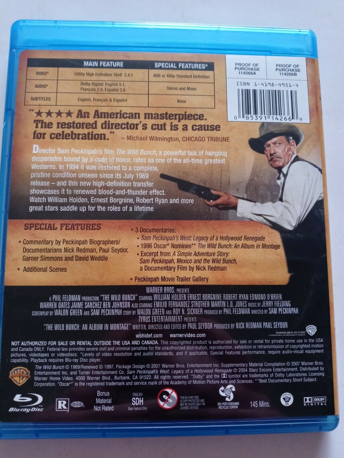 The Wild Bunch Original Director S Cut Blu Ray Dvds Blu Ray Discs