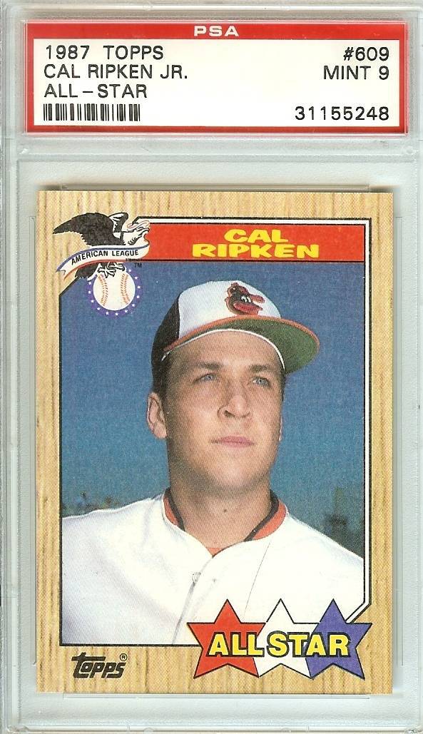 1987 Topps All Star Cal Ripken Jr Psa 9 Baltimore Orioles Baseball Card