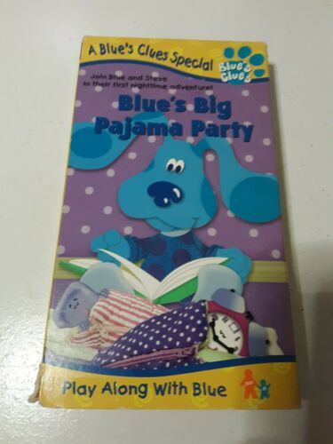 Nick Jr Blues Clues Blues Big Pajama Party VHS Video Tape Nickelodeon