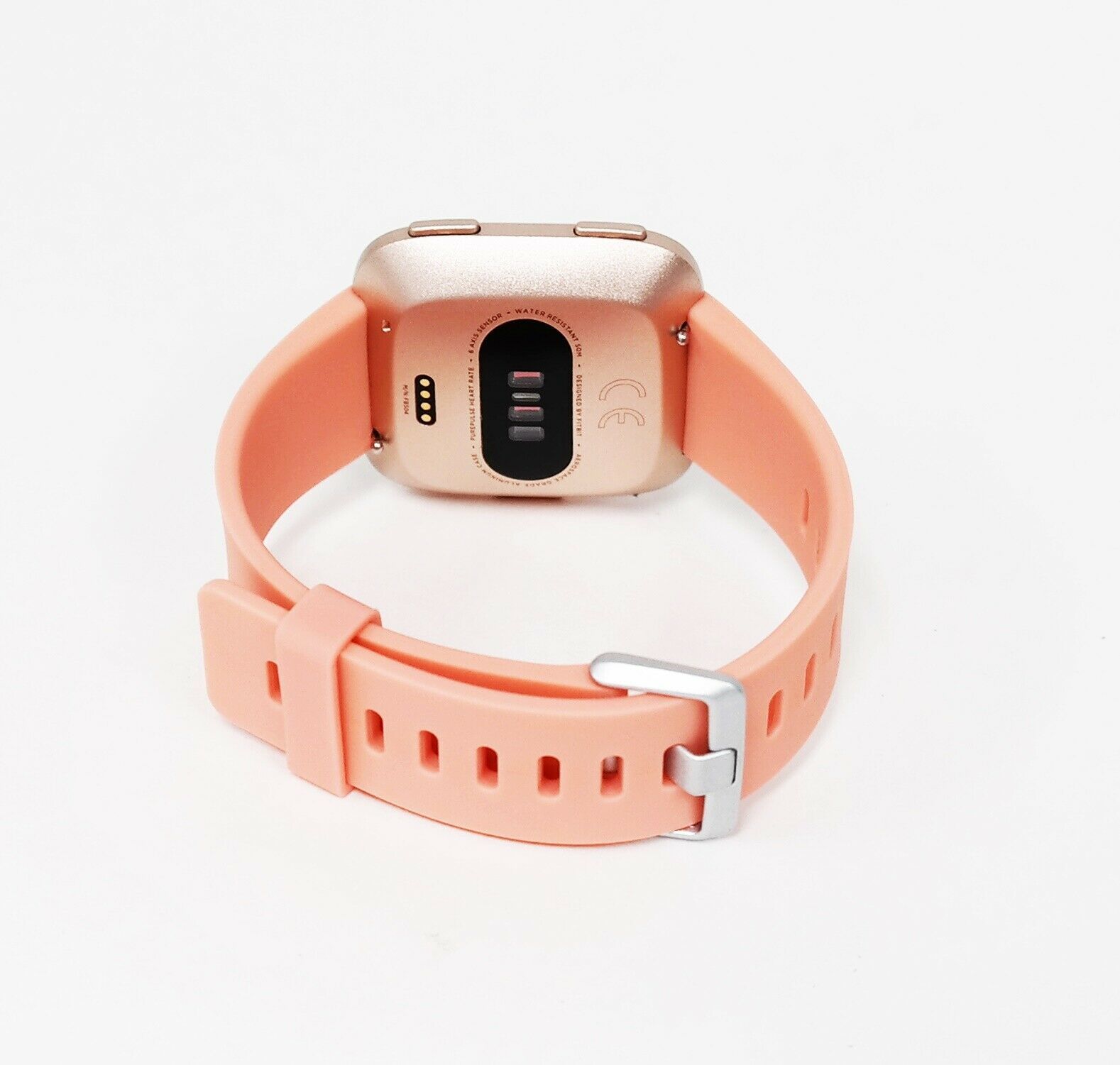 Fitbit Versa FB504 HR Smartwatch Rose Gold Aluminium Peach Large