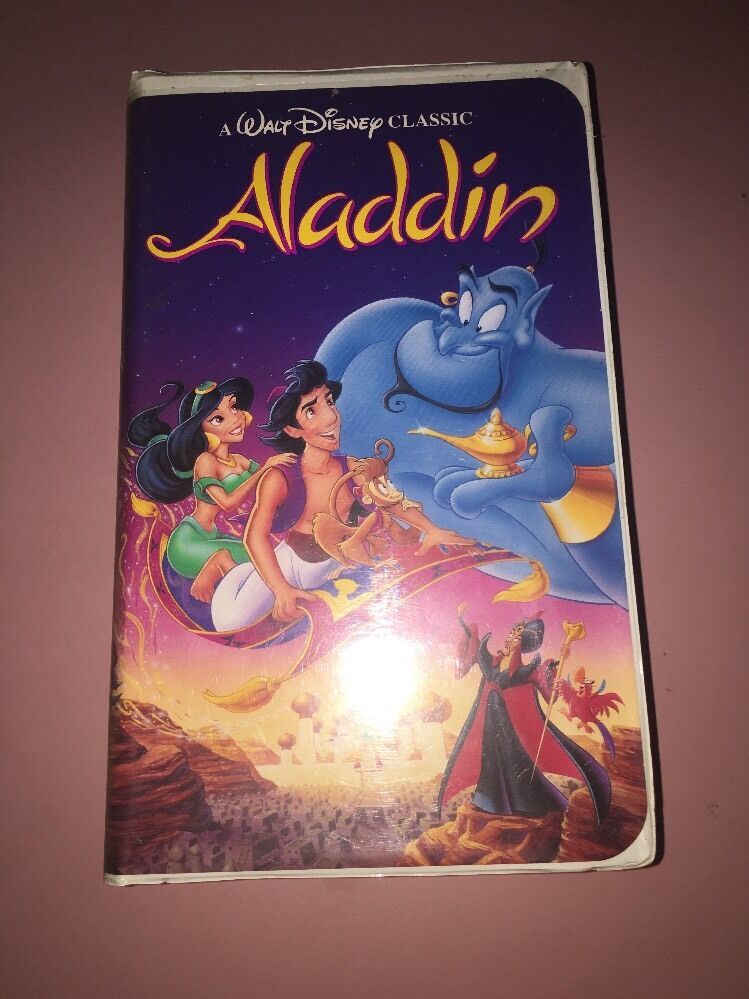 Walt Disney Classique Aladdin Noir Diamant Vhs Bande Film