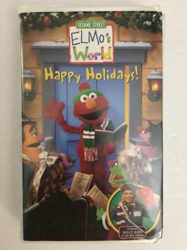 Sesame Street Elmos World Happy Holidays Vhs Tested Rare Ships N