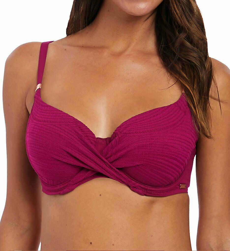 FANTASIE Mulberry Ottawa Wrap Full Cup Bikini Swim Top US 32K UK 32H