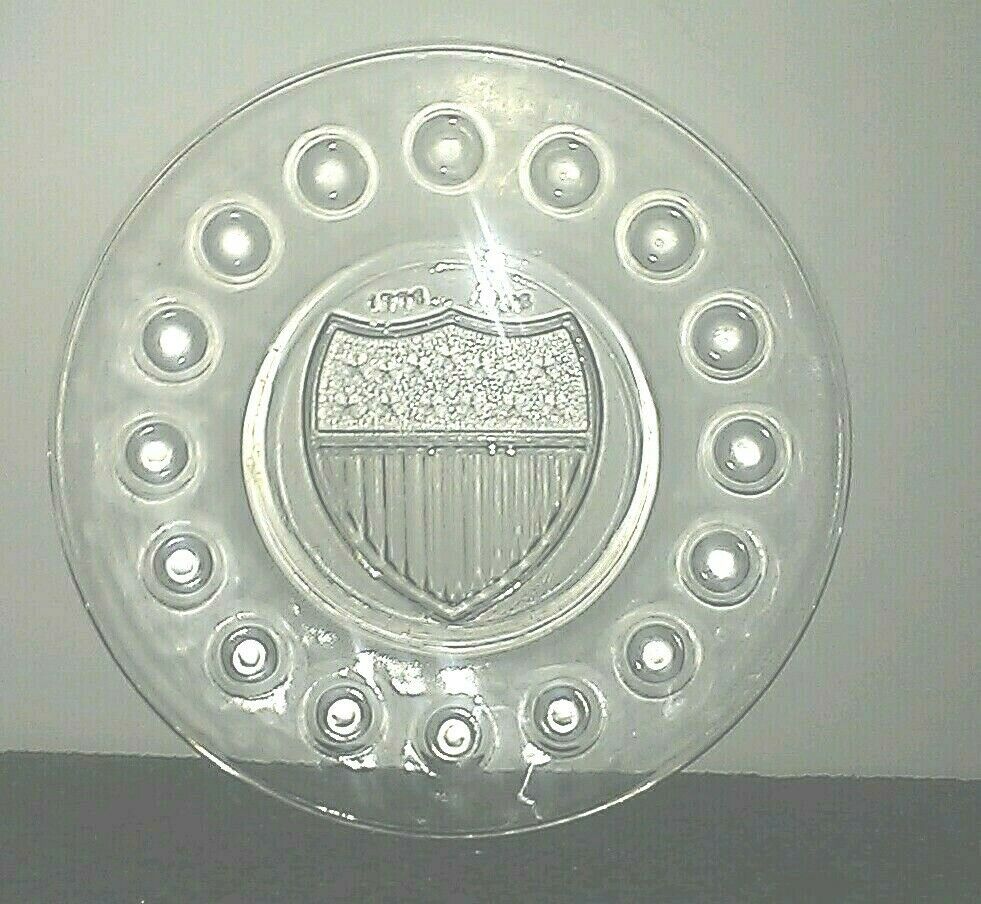 VTG 1976 ANCHOR HOCKING Glass Bicentennial Commemorative FREEDOM SHIELD