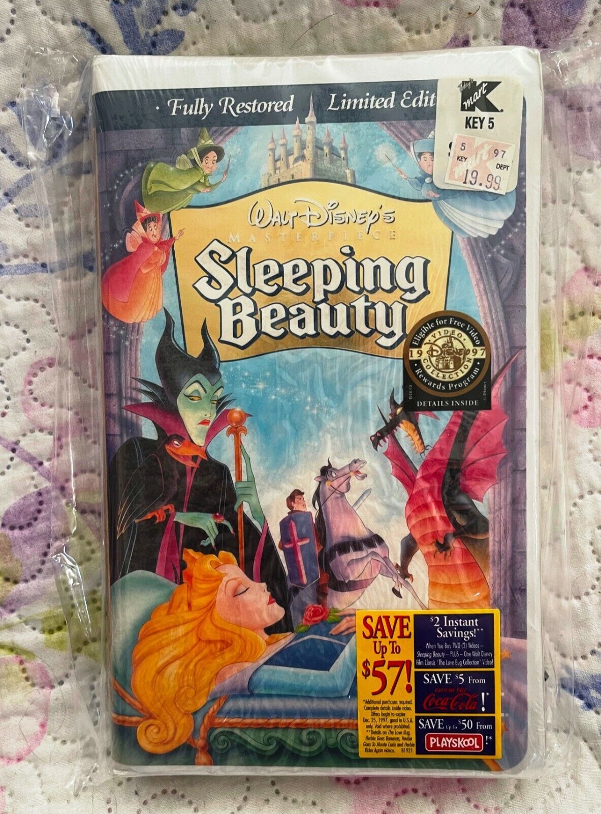 VHS Sleeping Beauty Walt Disney S Masterpiece Collection Limited