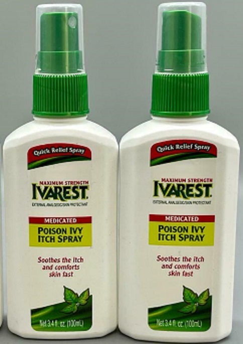 Ivarest Maximum Strength Poison Ivy Itch Spray 3 4oz PACK Of 2 Exp