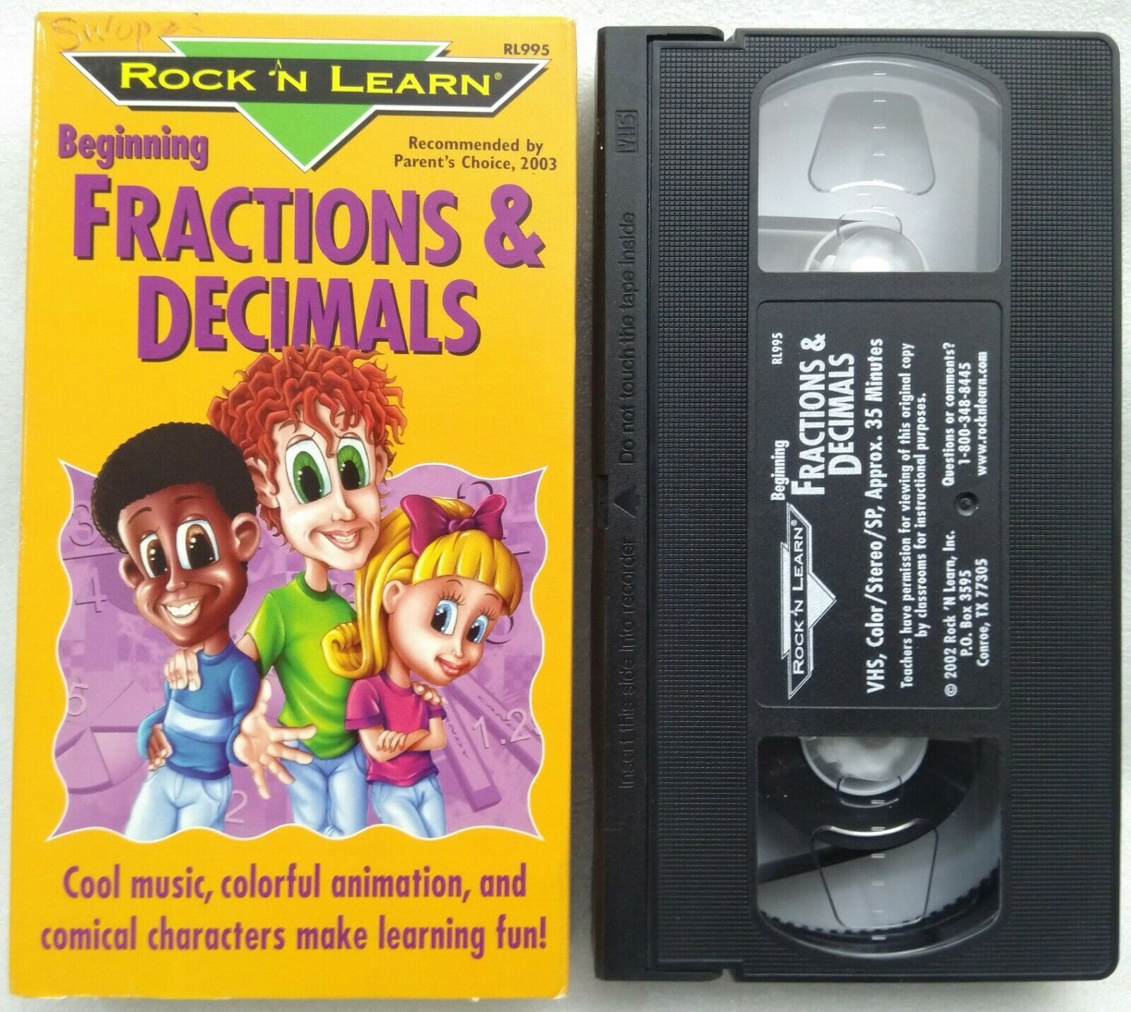 Vhs Rock N Learn Fractions And Decimals Vhs Vhs Tapes