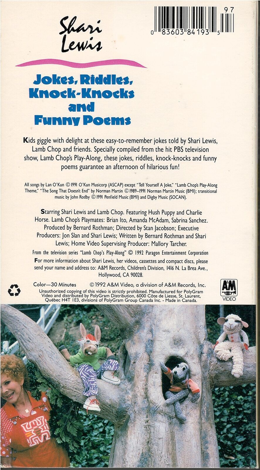 Lamb Chop S Play Along Jokes Riddles Knock Knocks And Funny Poems Vhs