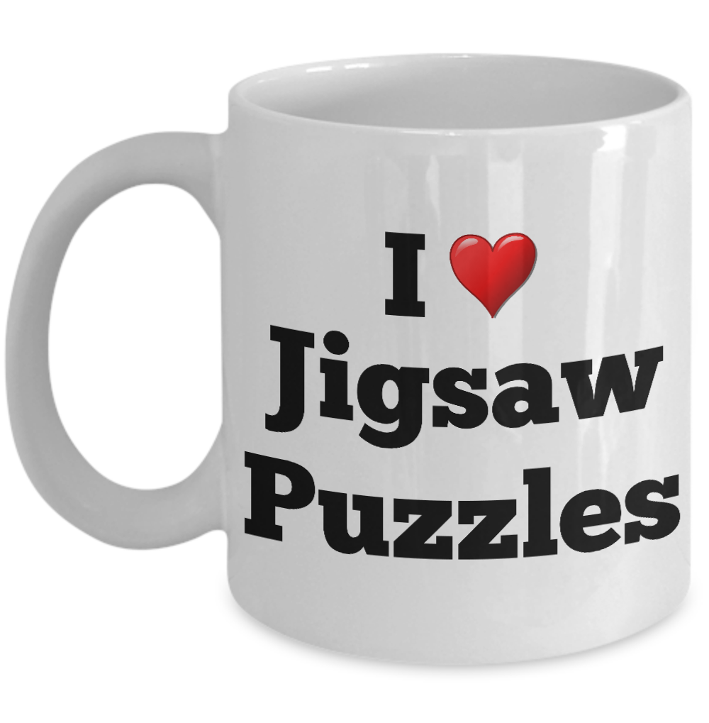 Jigsaw Puzzle Lover Mug I Love Jigsaw Puzzles Ceramic Coffee Cup Mugs