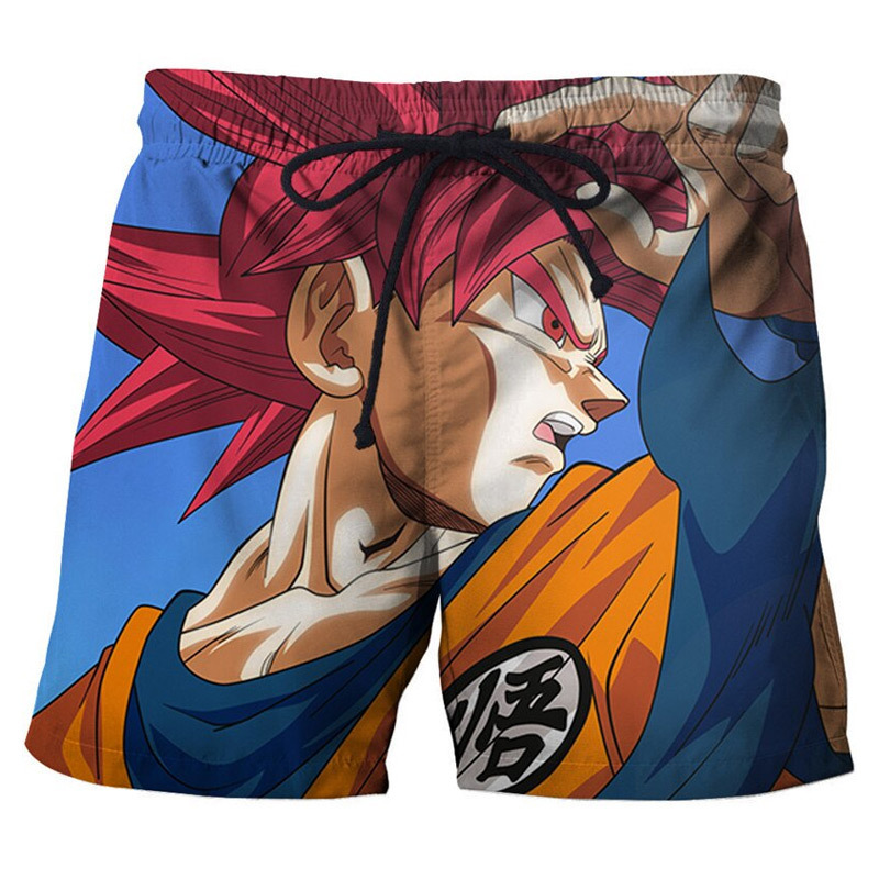 Dragon Ball Super Saiyan God Son Goku Beach Summer Short Pants Shorts