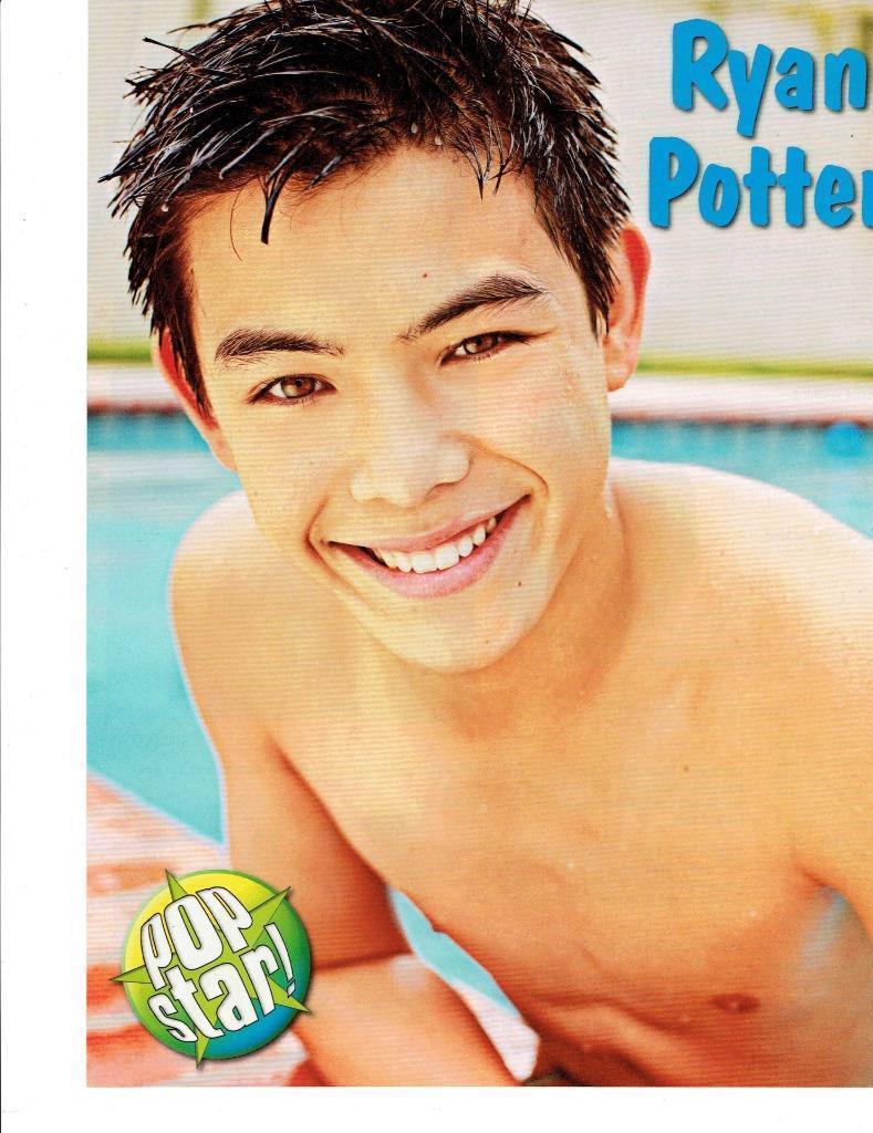 Ryan Potter Teen Magazine Pinup Clipping Shirtless In The Pool Big Hero