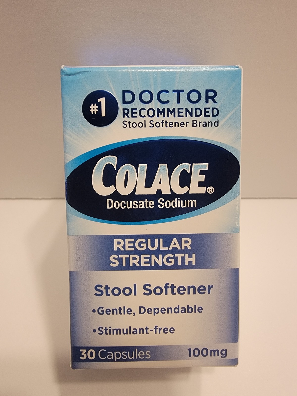 New Colace Docusate Sodium Regular Strength Stool Softener Mg