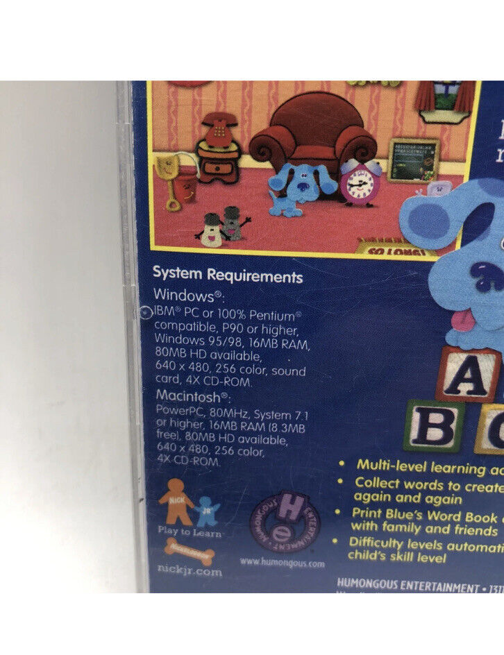 Blue S Clues ABC Time Activities PC Game Jewel Case CD ROM