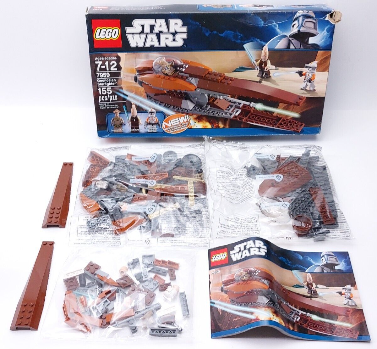 Lego Star Wars Geonosian Starfighter Cody Phase Ki Adi New Open