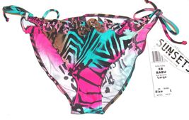 Sunsets Bali Butterfly Halter Bikini Swimsuit Size S Top L Bottoms Nwt