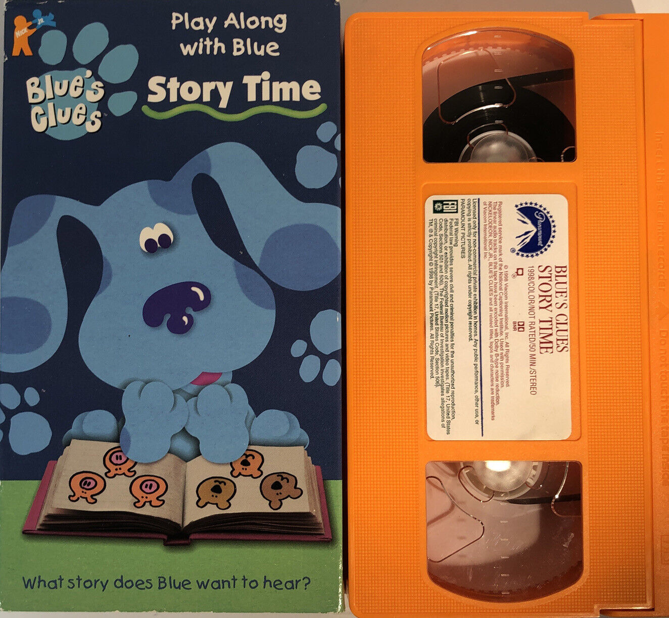 Blue S Clues Story Time Vhs Nickelodeon Nick Jr Orange Tape Hot Sex Picture