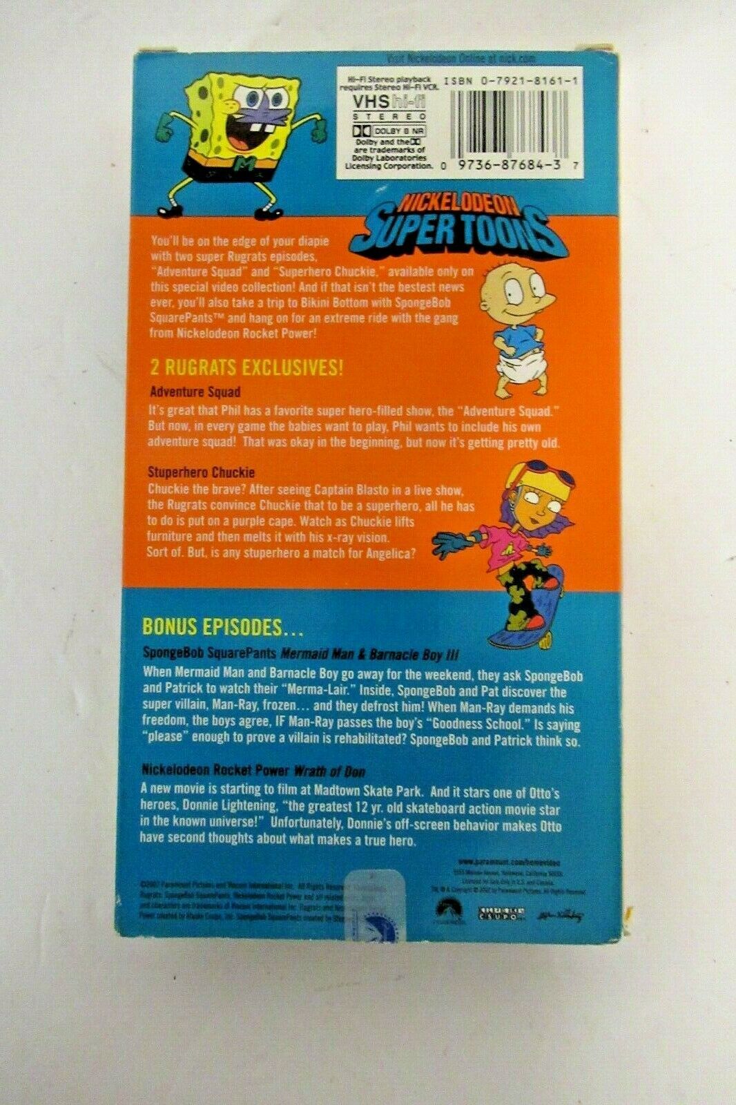 Nickelodeon Super Toons VHS Barnacle Boy And 50 Similar Items