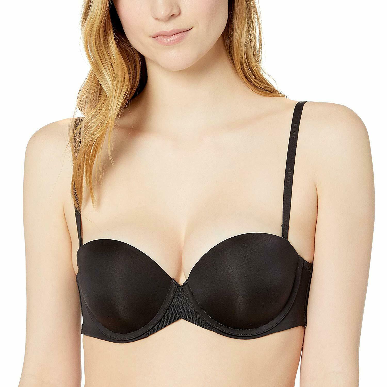 Dkny BLACK Push Up Strapless Bra US 32DD UK 32DD Bras Bra Sets