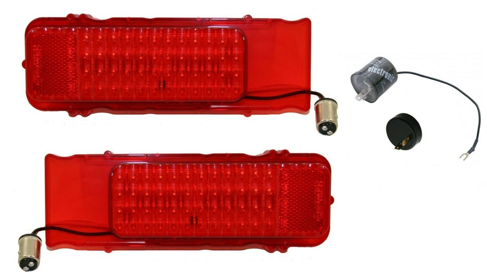 United Pacific LED Tail Light Set With LED Flasher 1968 Chevy Camaro