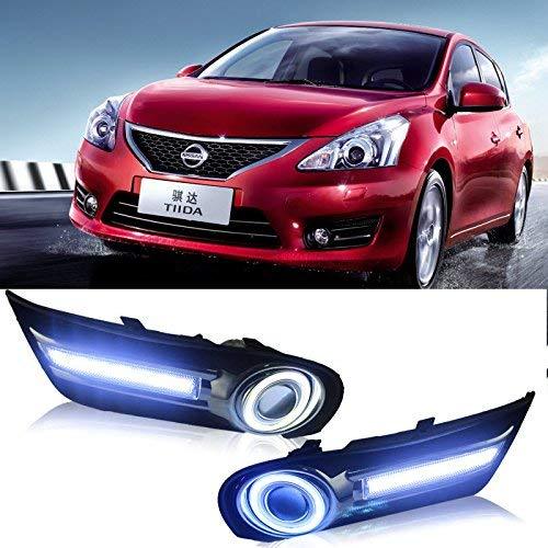 AupTech LED Angel Eyes LED DRL H11 55W Bulbs Fog Lights 4300K Yellow