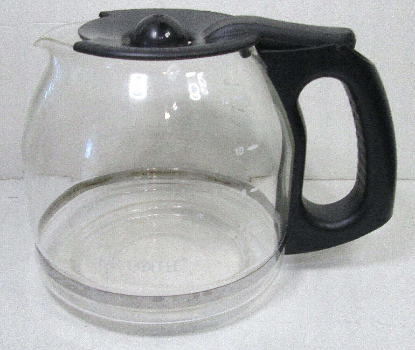 Mr Coffee 12 Cup Replacement Decanter Glass Carafe Pot Black Used