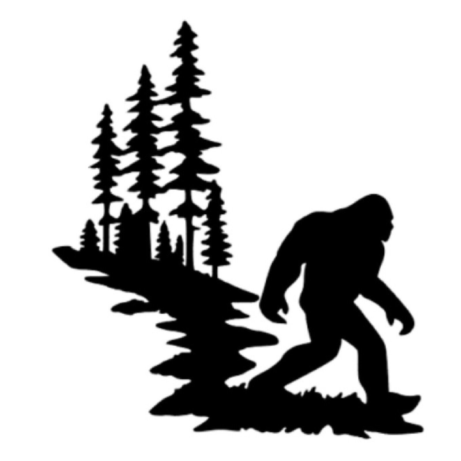 Bigfoot In Woods Sasquatch Vinyl Decal Window Sticker Laptop Window