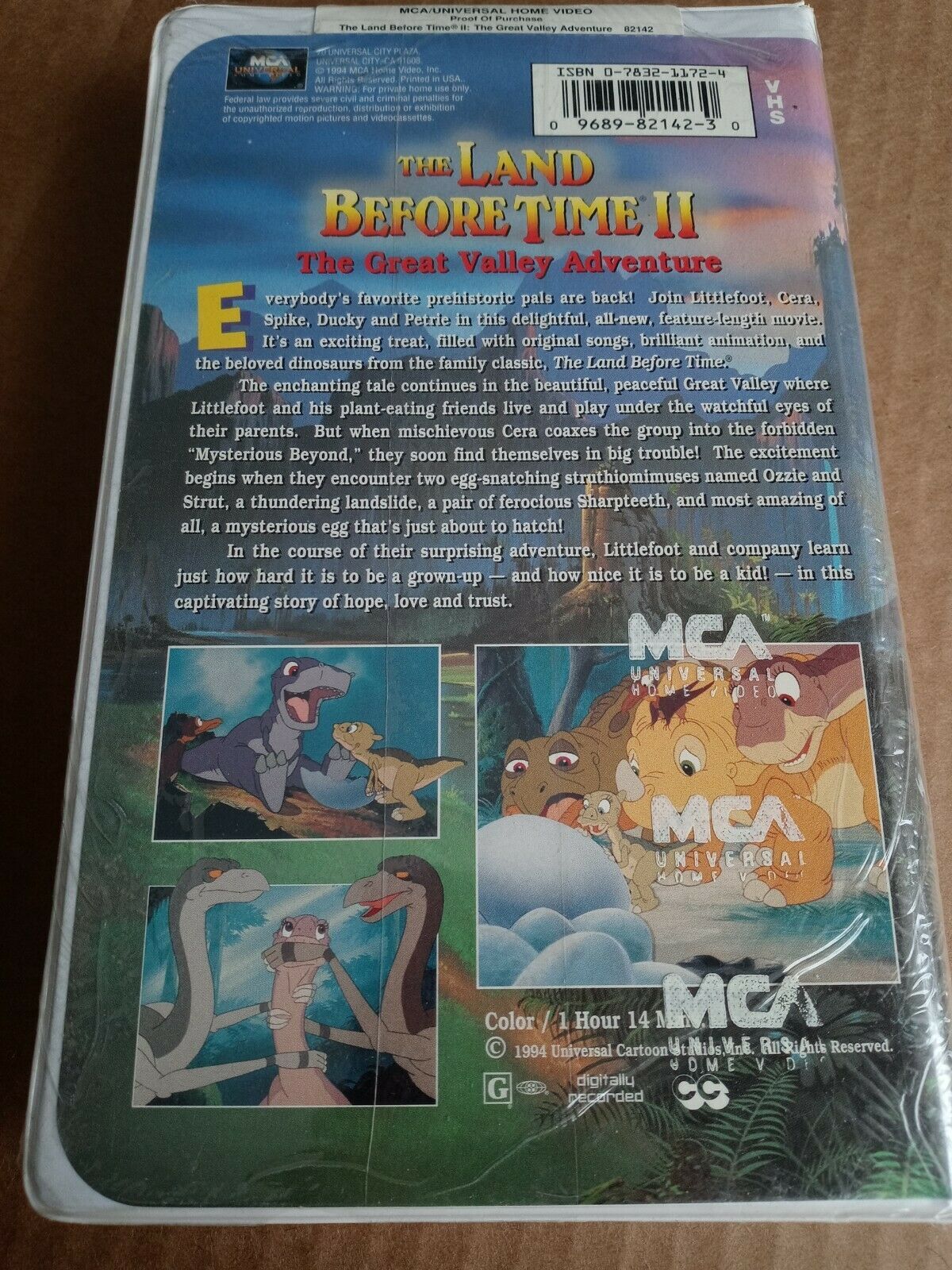 The Land Before Time Ii The Great Valley Adventure Vhs New