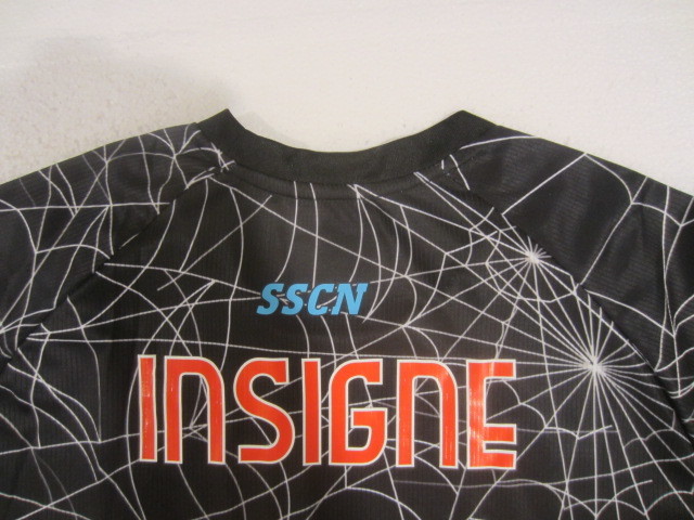 Lorenzo Insigne Napoli Halloween Spider Web Match Black Soccer Jersey