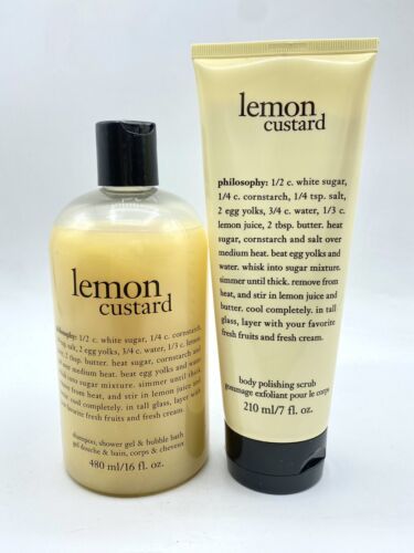 Philosophy Lemon Custard Shampoo Shower Gel Bubble Bath Polishing