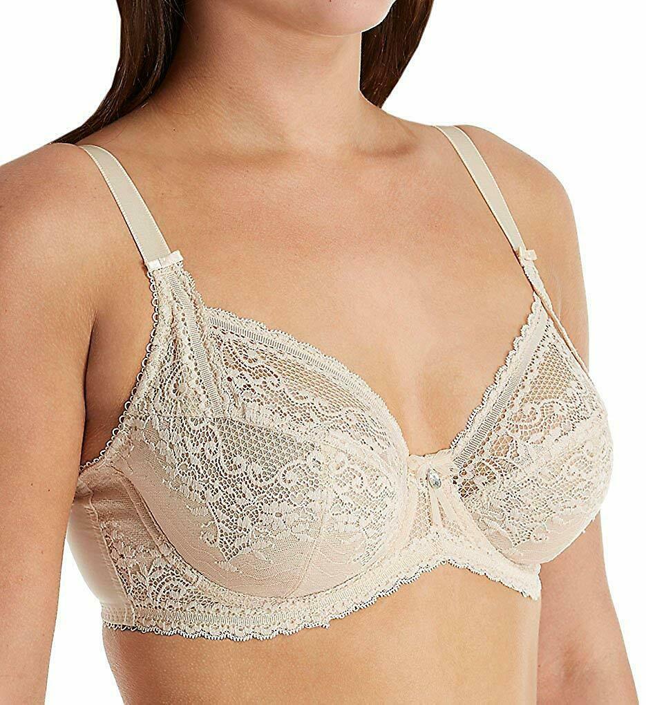 Charnos Nude Bridgette Underwire Lace Full Cup Bra Us J Uk Gg